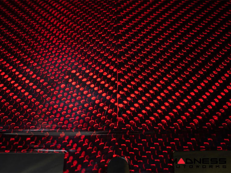 Alfa Romeo Giulia Rear Diffuser - Carbon Fiber - Quadrifoglio Model - Dark Red Candy